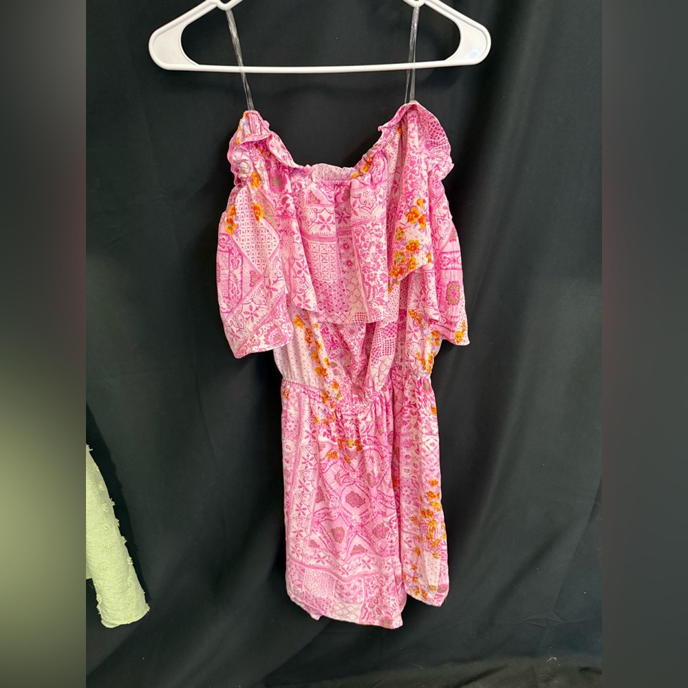 Emily Wonder Pink and Orange Floral Romper